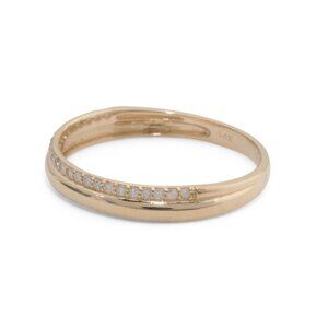 WHITE LOTUS Gold/Diamond 14kt Gold Diamond Double Band Ring